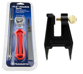 Chainsaw Sharpening Files and Stump Vice